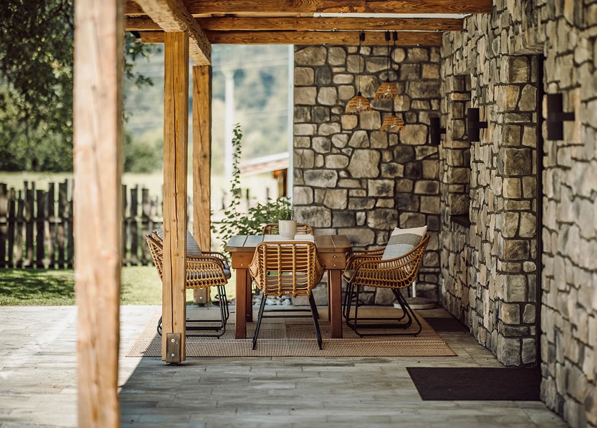 Gemütliche überdachte Terrasse