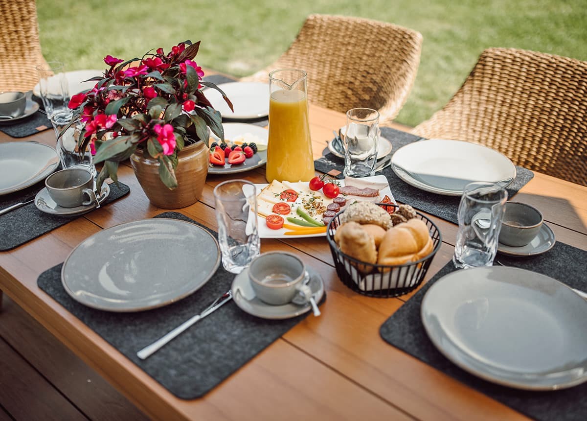 Frühstücken im Grünen