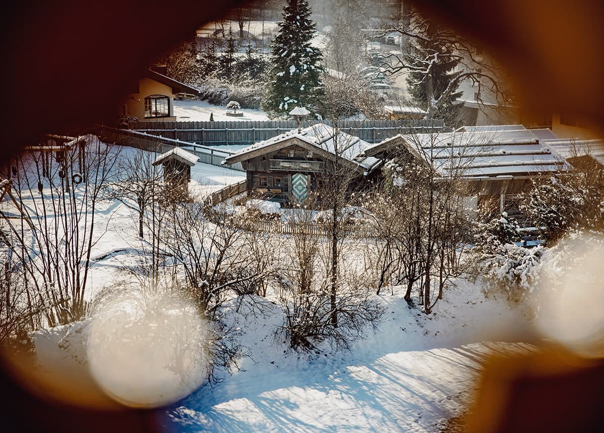 Blick in den winterlichen Garten