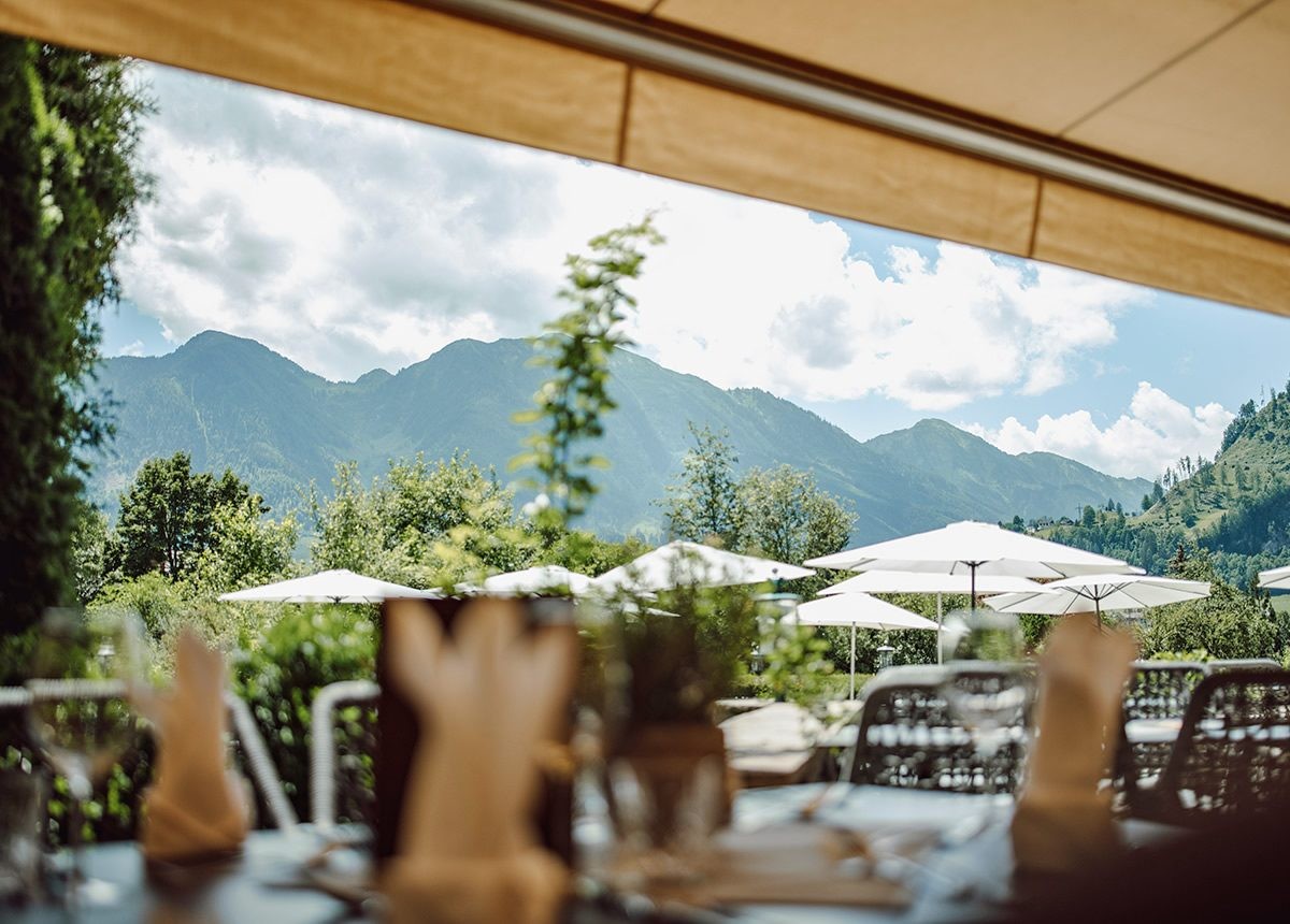 Bergblick von der Terrasse