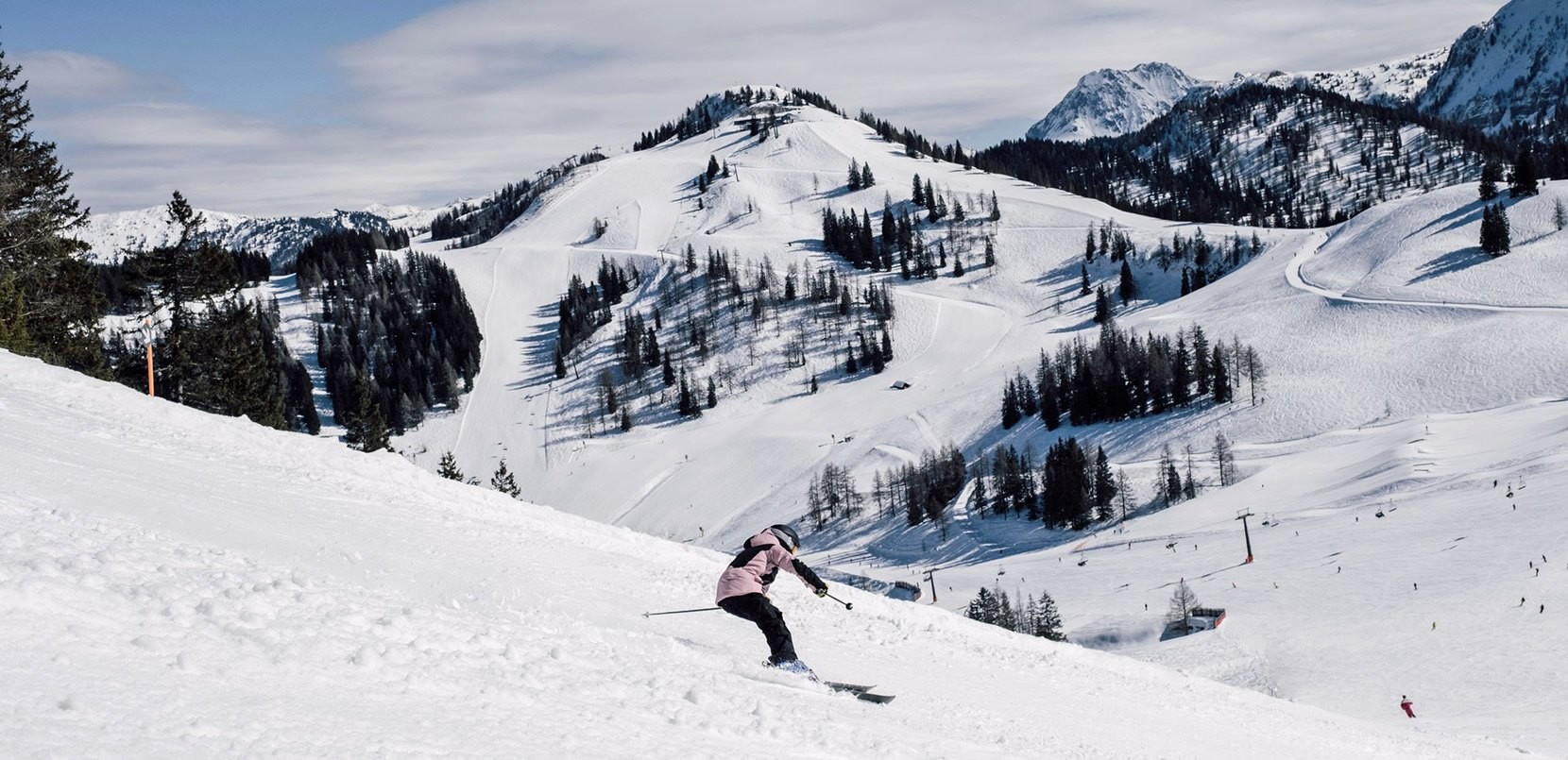 Traumhafter Skitag im Skigebiet am Gernkogel im Alpendorf