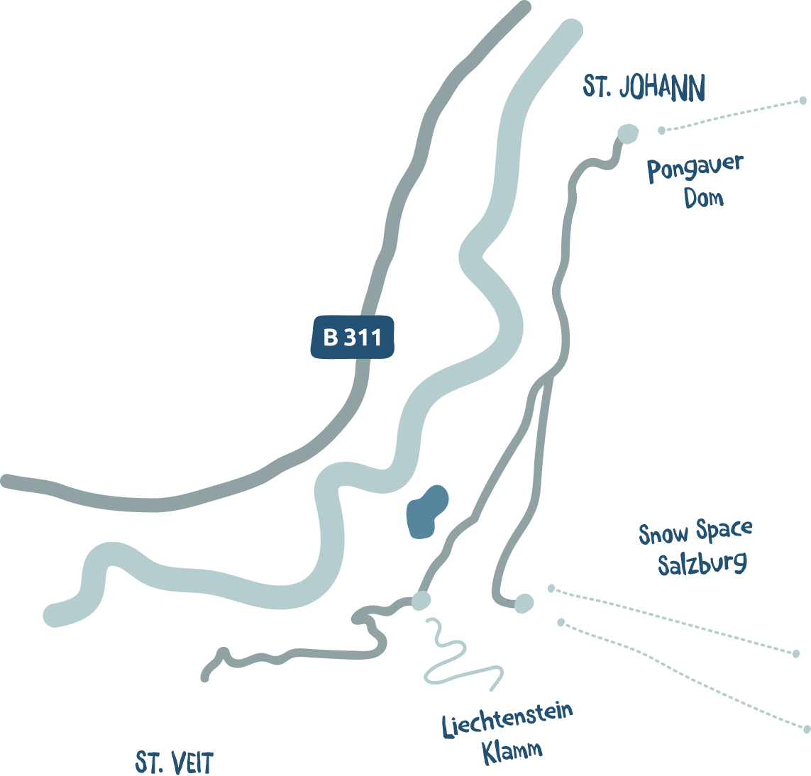 Lageplan Lerchs Urlaubswelt in St. Johann in Salzburg